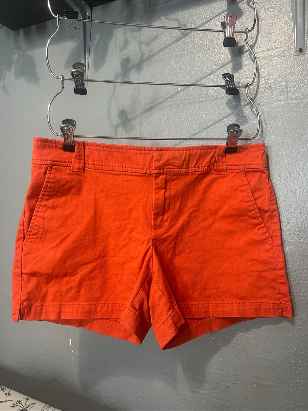 New York & Company Bright Orange High Waist Women's Shorts